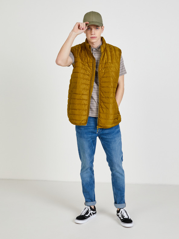 LERROS Svetlo siva črtasta polo majica LERROS