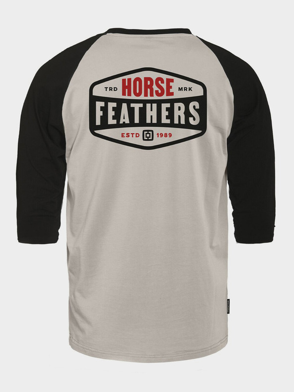 Horsefeathers Majica Hexagon II Raglan - cement velikost L HORSEFEATHERS