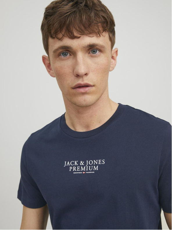Jack & Jones Jack & Jones temno modra moška jopa s kapuco