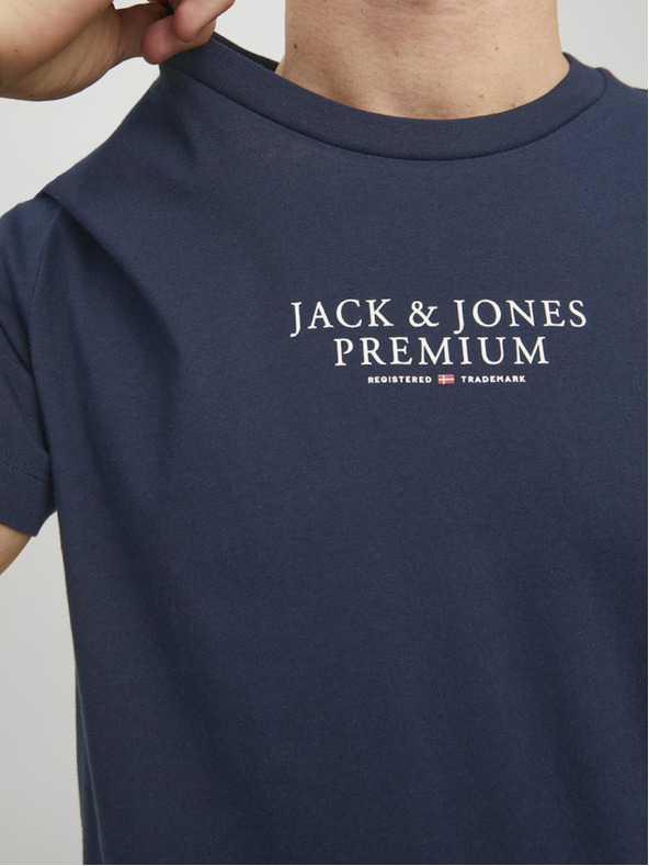 Jack & Jones Jack & Jones temno modra moška jopa s kapuco