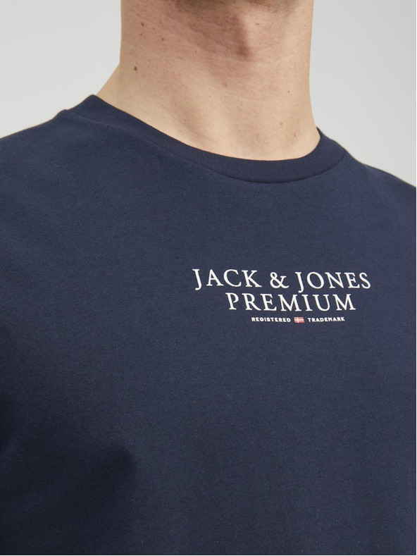 Jack & Jones Jack & Jones temno modra moška jopa s kapuco