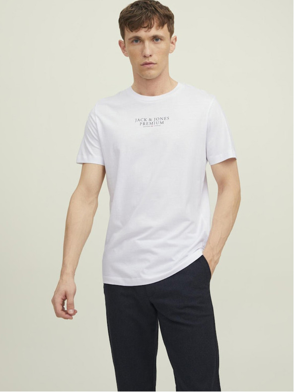 Jack & Jones Bela moška jopa s kapuco Jack & Jones