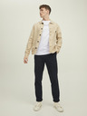 Jack & Jones Bela moška jopa s kapuco Jack & Jones