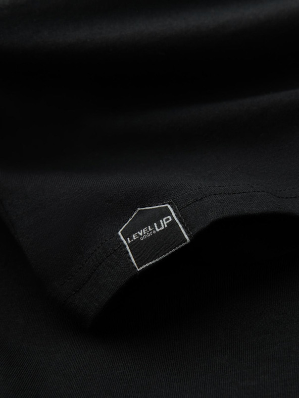 Ombre Clothing Moška potiskana majica z dolgimi rokavi - črna V1 OM-LSPT-0119 Ombre Clothing