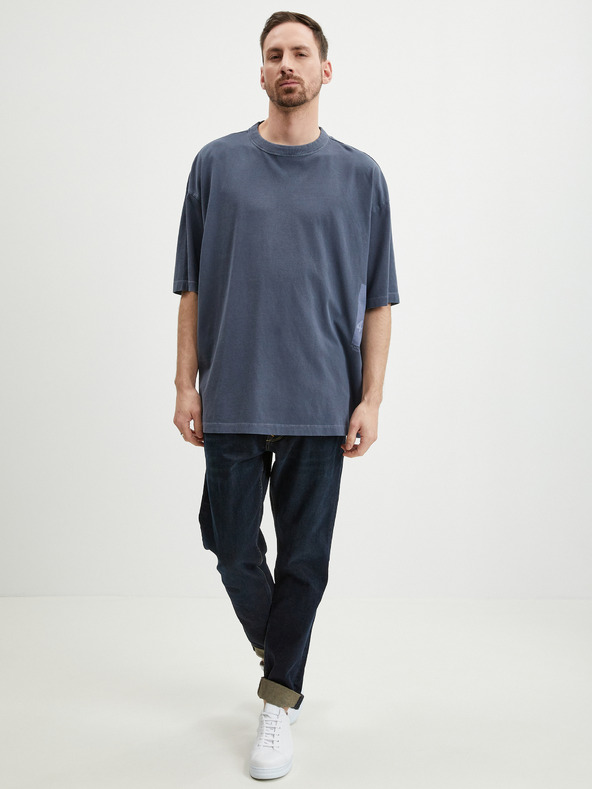 Tom Tailor Denim Temno modra moška prevelika majica Tom Tailor Denim