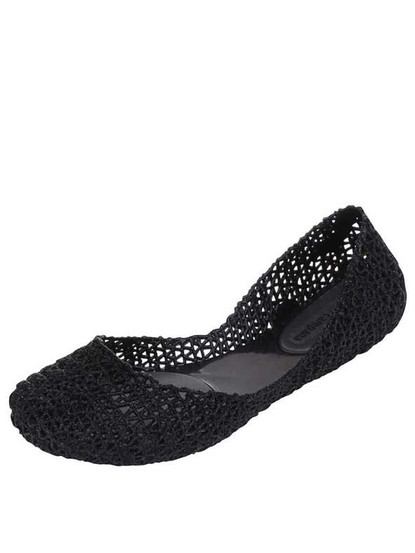 Melissa Črne balerinke z bleščicami Melissa Campana Papel