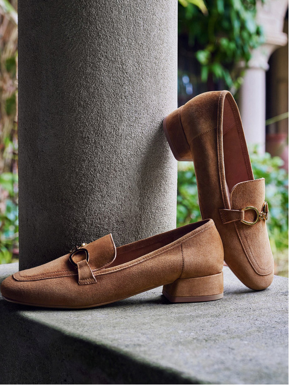 Geox Rjavi ženski mokasini Dhyalma