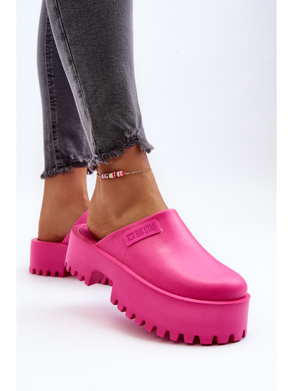 BIG STAR SHOES Big Star Ženske japonke z visoko peto - bele - Bela