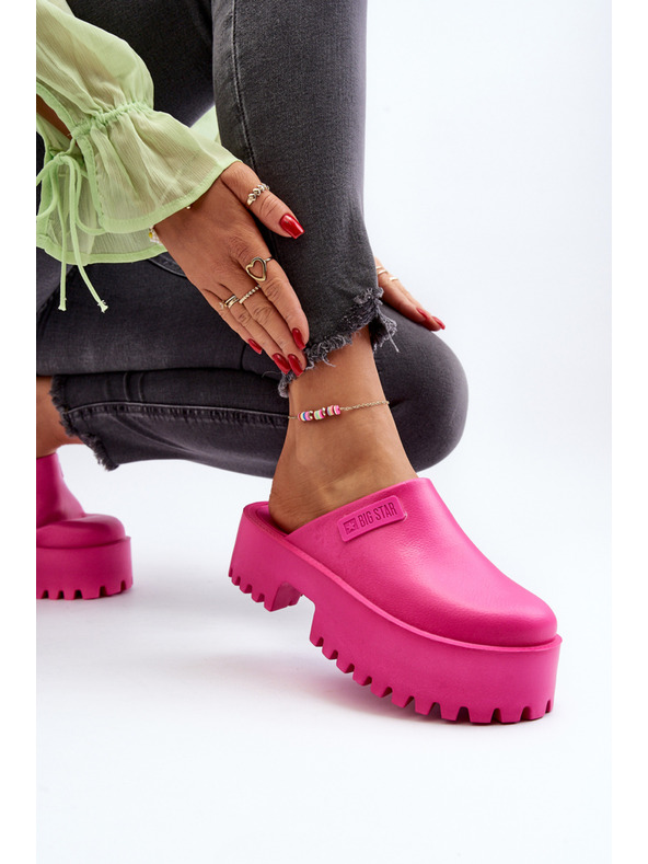 BIG STAR SHOES Big Star Ženske japonke z visoko peto - bele - Bela