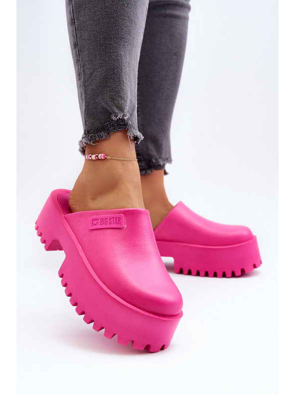 BIG STAR SHOES Big Star Ženske japonke z visoko peto - bele - Bela