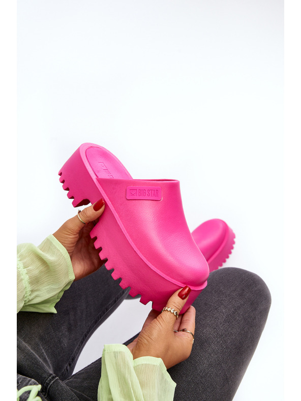 BIG STAR SHOES Big Star Ženske japonke z visoko peto - bele - Bela