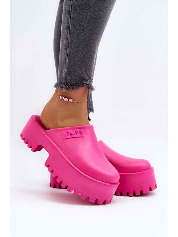 BIG STAR SHOES Big Star Ženske japonke z visoko peto - bele - Bela