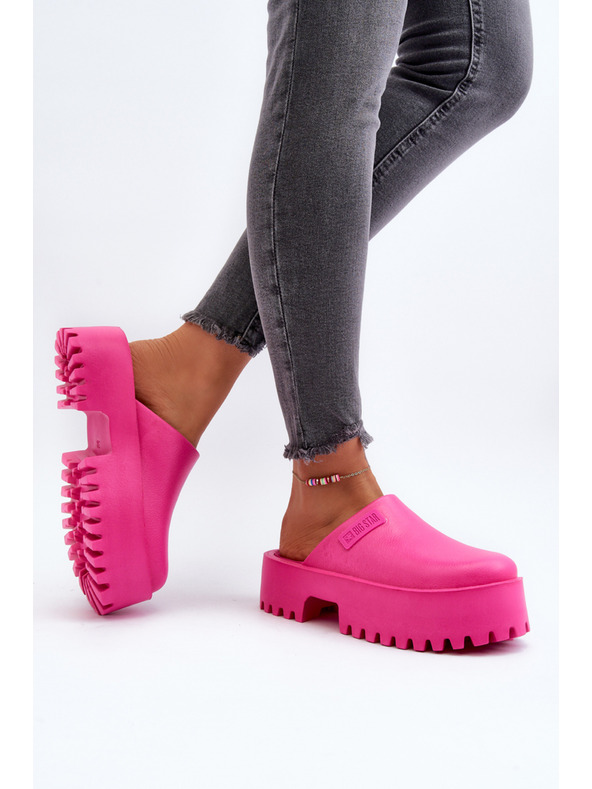 BIG STAR SHOES Big Star Ženske japonke z visoko peto - bele - Bela