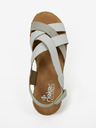 Rieker Srebrno-beli ženski sandali Rieker