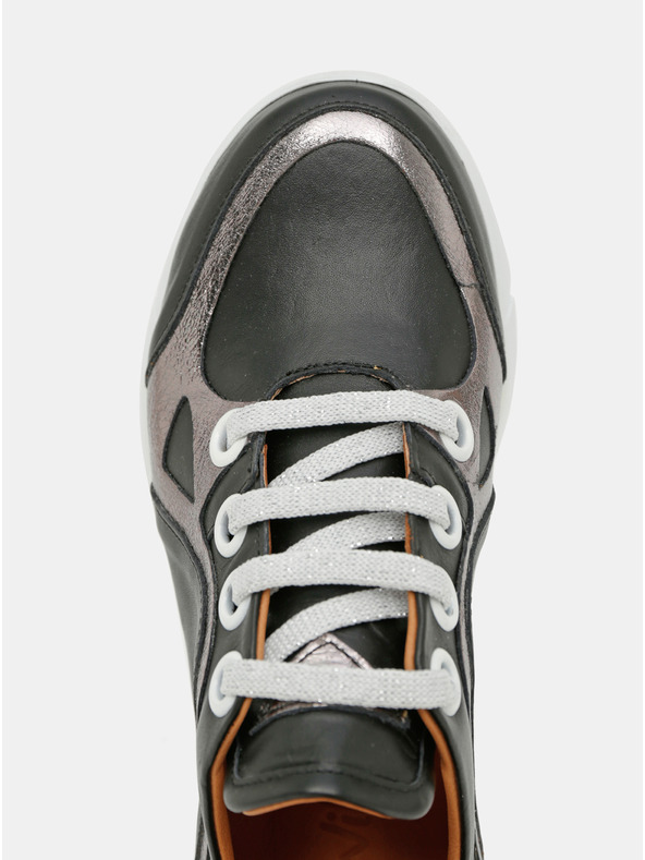 WILD Črne ženske usnjene superge WILD