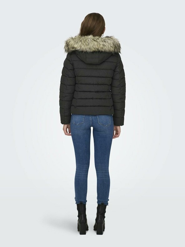 ONLY Črna ženska zimska prešita jakna ONLY New Luna