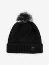 ALPINE PRO Topla kapa s pompom ALPINE PRO GODERE črna