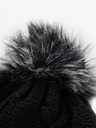 ALPINE PRO Topla kapa s pompom ALPINE PRO GODERE črna