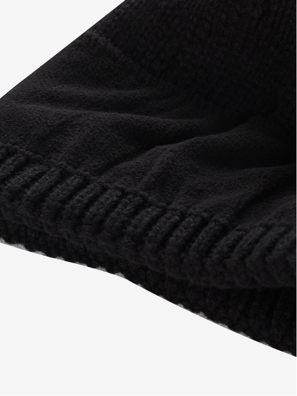 ALPINE PRO Topla kapa s pompom ALPINE PRO GODERE črna