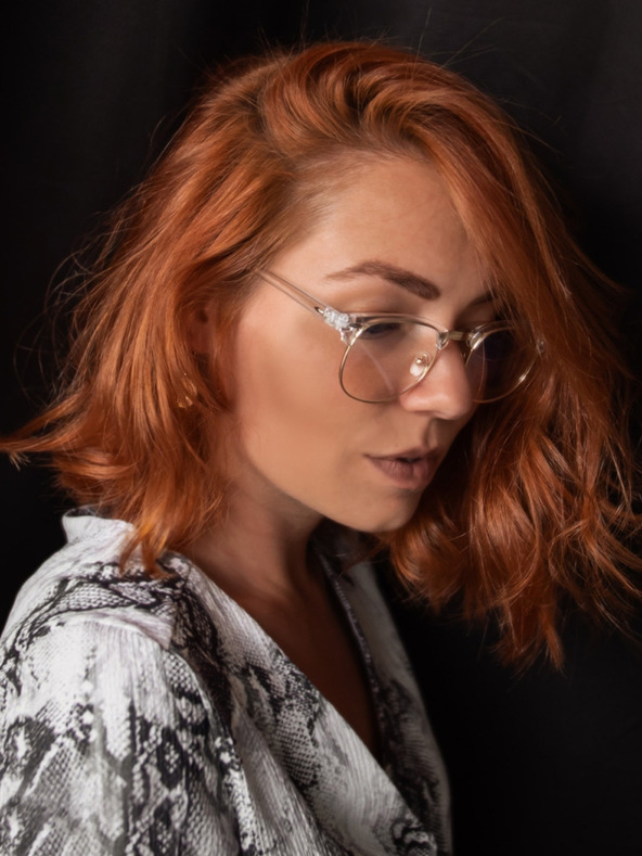 VEYREY VeyRey Modra očala za blokiranje svetlobe Ovalna očala Sigrid Čista