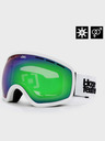 Horsefeathers Očala za deskanje na snegu Knox - bela/zrcalno zelena HORSEFEATHERS