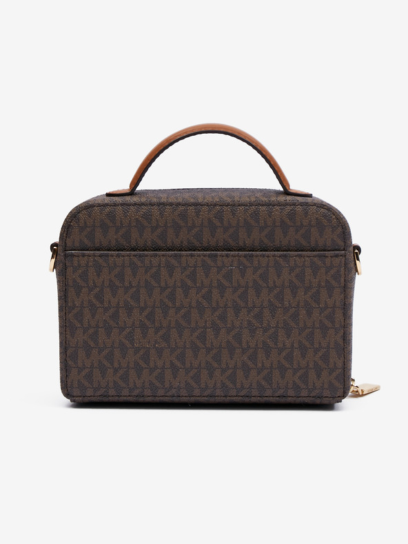 Michael Kors Temno rjava ženska vzorčasta torbica Michael Kors Trunk Xbody