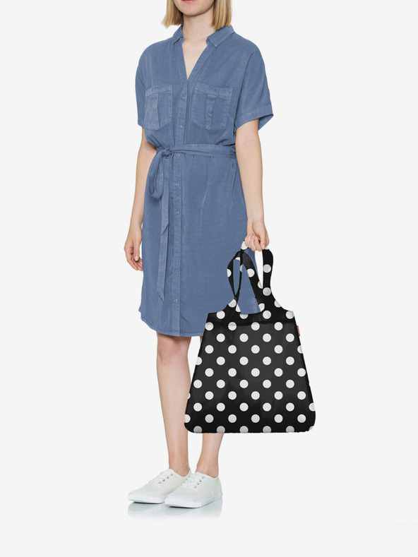 Reisenthel Črna ženska nakupovalna torba s pikami Reisenthel Mini Maxi Shopper Dots White