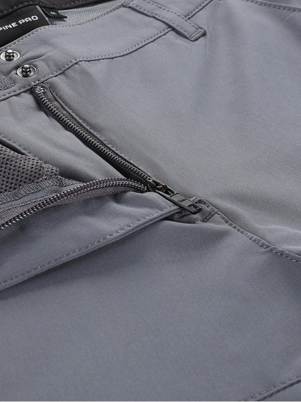 ALPINE PRO Ženske softshell kratke hlače ALPINE PRO BAKA dimljen biser