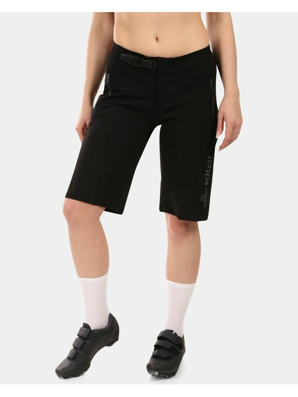 Kilpi Dámske cyklistické kraťasy Kilpi HIXON-W 2v1 pre horskú cyklistiku Čierna