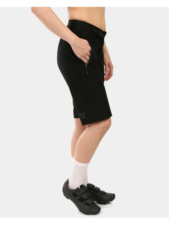 Kilpi Dámske cyklistické kraťasy Kilpi HIXON-W 2v1 pre horskú cyklistiku Čierna