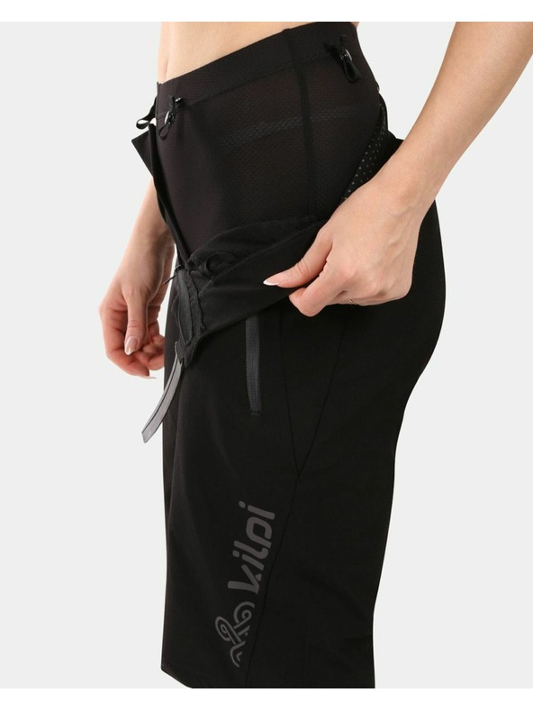 Kilpi Dámske cyklistické kraťasy Kilpi HIXON-W 2v1 pre horskú cyklistiku Čierna