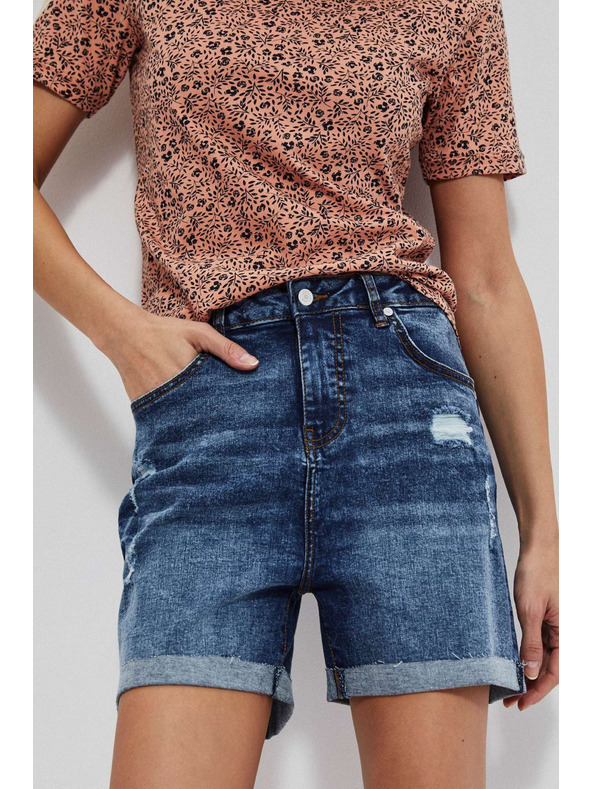 Moodo Modre ženske kratke hlače iz džinsa Moodo