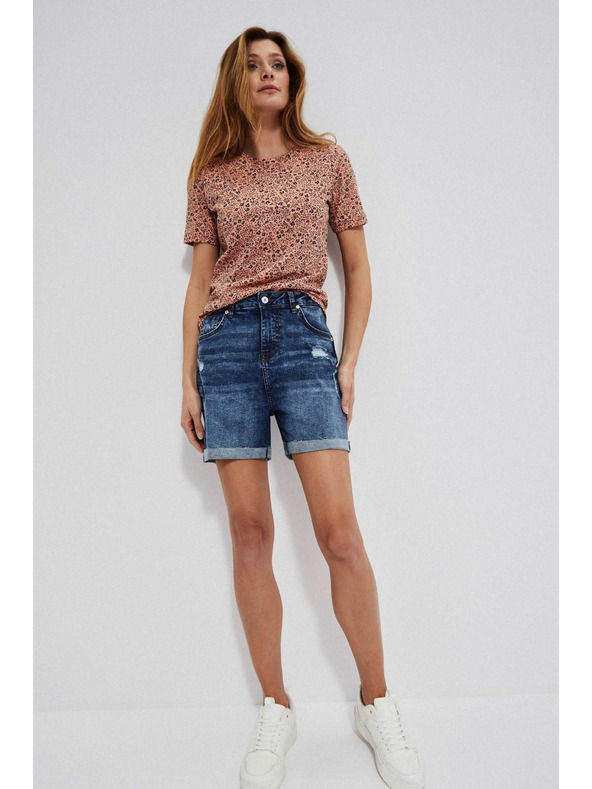 Moodo Modre ženske kratke hlače iz džinsa Moodo
