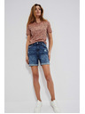 Moodo Modre ženske kratke hlače iz džinsa Moodo