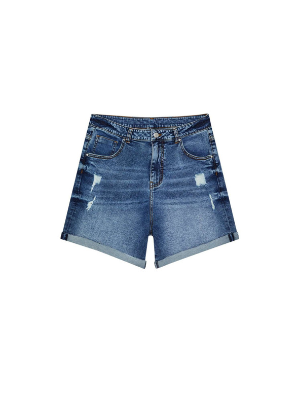 Moodo Modre ženske kratke hlače iz džinsa Moodo