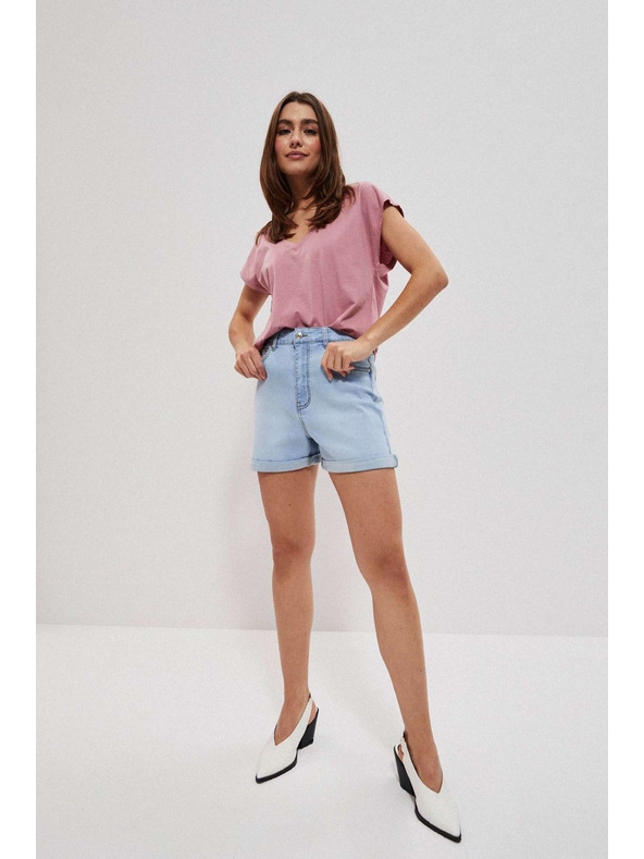 Moodo Svetlo modre ženske kratke hlače iz džinsa Moodo