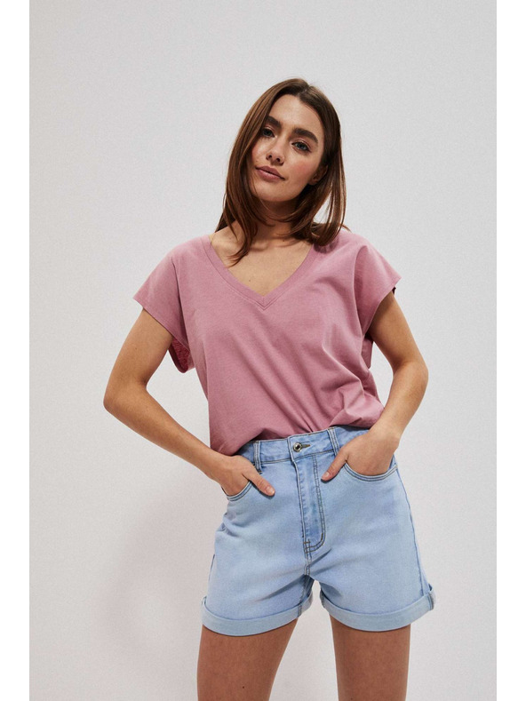 Moodo Svetlo modre ženske kratke hlače iz džinsa Moodo