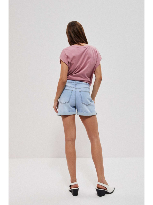 Moodo Svetlo modre ženske kratke hlače iz džinsa Moodo