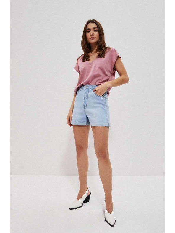 Moodo Svetlo modre ženske kratke hlače iz džinsa Moodo