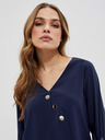 Moodo Temno modra ženska bluza Moodo
