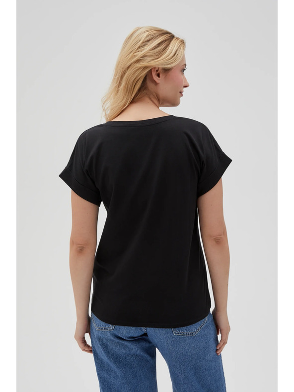 Moodo Ženska črna majica Moodo