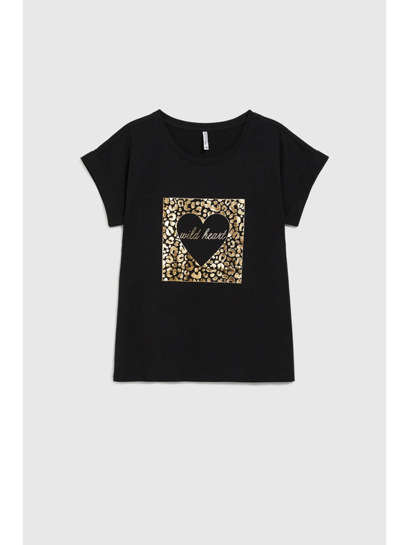 Moodo Ženska črna majica Moodo