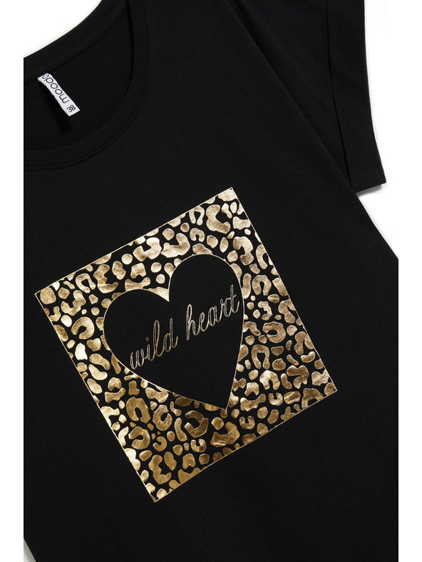 Moodo Ženska črna majica Moodo