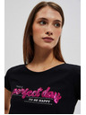 Moodo Ženska majica L-TS-4020 BLACK Moodo
