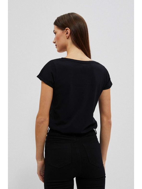 Moodo Ženska majica L-TS-4020 BLACK Moodo