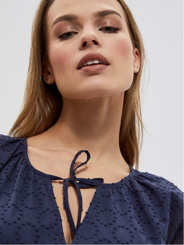 Moodo Temno modra ženska bluza Moodo