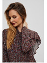 Moodo Rjava ženska cvetlična bluza Moodo
