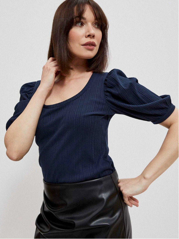 Moodo Temno modra ženska bluza Moodo