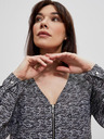 Moodo Črno-bela ženska vzorčasta bluza Moodo