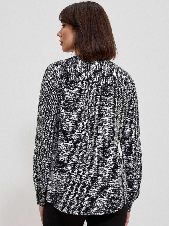 Moodo Črno-bela ženska vzorčasta bluza Moodo